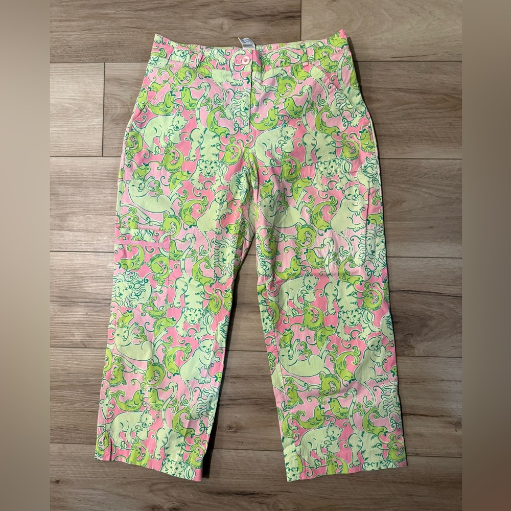 Vintage Lilly Pulitzer “Lions Share” Capri Pants Women’s 10
